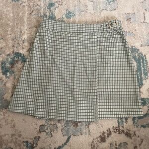 Brandy Melville Plaid Green Skirt